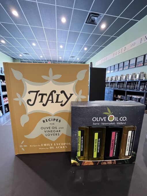 Recipe Book with 4-Pack Oil & Vinegar